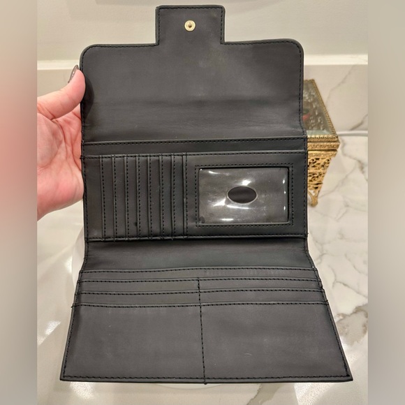 VTG Guess - Los Angeles - Black & Gold Wallet - VGUC - Picture 16 of 17
